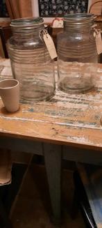 2 Vintage Glazen Voorraadpotten / Weckpotten - 4 Liter, Ophalen, Gebruikt