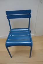 3 Fermob Luxembourg tuinstoelen velvet blue, Tuin en Terras, Ophalen, Gebruikt, Aluminium, Stapelbaar