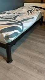 Metalen bed 90x200, Huis en Inrichting, Slaapkamer | Bedden, Ophalen, 90 cm, Eenpersoons, Zwart