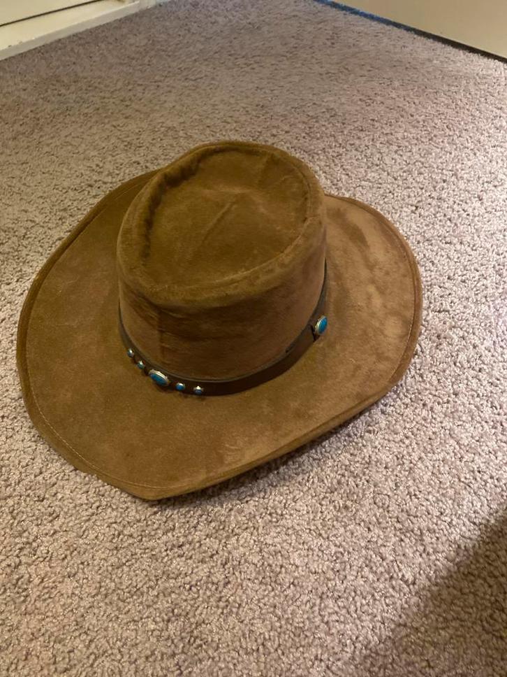 Cowboy hoed Bruine Bailey Hoed met Turquoise Details, Kleding | Heren, Hoeden en Petten, Gedragen, Hoed, One size fits all, Ophalen of Verzenden