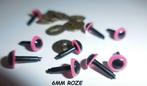 x12 Nieuw Veiligheidsoogjes Roze 6 mm, Hobby en Vrije tijd, Breien en Haken, Ophalen of Verzenden, Nieuw, Breien of Haken, Overige typen