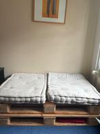 Buitenbank/bank pallets + kussens, Huis en Inrichting, Ophalen, Minder dan 75 cm, Tweepersoons, Zo goed als nieuw