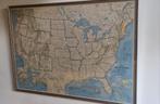 USA landkaart in lijst, Boeken, Atlassen en Landkaarten, Ophalen, Overige gebieden, 2000 tot heden, Landkaart