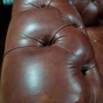 Nette Chesterfield club fauteuil rood leer + BEZORGING, Gebruikt, ., Chesterfield, Ophalen of Verzenden