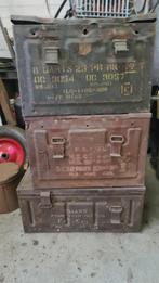 3 legerkisten 1942 - 1953, Verzamelen, Militaria | Algemeen, Ophalen, Landmacht, Nederland, Kist of Geocache