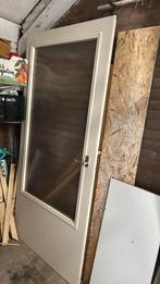 Binnendeur met glas in goede staat 93 x 201.5 links draaiend, Doe-het-zelf en Verbouw, Deuren en Horren, 80 tot 100 cm, Gebruikt