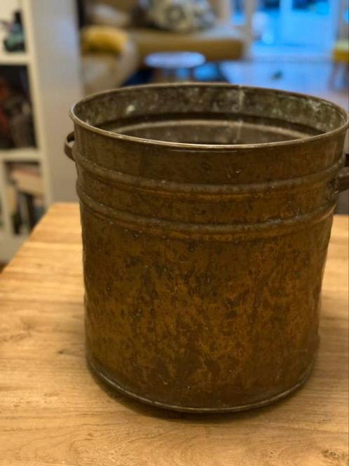 Vintage metalen emmer, Antiek en Kunst, Antiek | Emaille, Ophalen of Verzenden