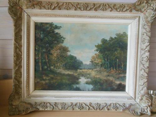 landschapschilderij, Antiek en Kunst, Kunst | Schilderijen | Klassiek, Ophalen of Verzenden