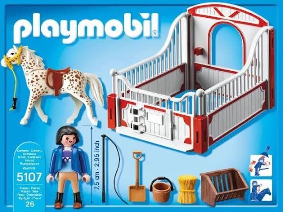 Playmobil 5107 Knabstrupper met paardenbox (mist onderdelen), Kinderen en Baby's, Speelgoed | Playmobil, Ophalen, Gebruikt, Los playmobil