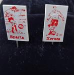 Voetbal Speldjes Sparta & Xerxes, Ophalen of Verzenden, Gebruikt, Sport, Speldje of Pin