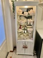 Open kast met glas, spiegel, open gedeelte en deurtjes, Huis en Inrichting, Kasten | Boekenkasten, Ophalen, Zie foto’s, 50 tot 100 cm