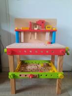 Houten Speelgoed Werkbank met Gereedschap, Kinderen en Baby's, Speelgoed | Speeltafels, Ophalen of Verzenden, Zo goed als nieuw