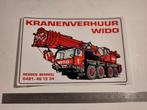 Kranenverhuur WIDO Tadano Faun telescoopkraan sticker, Ophalen of Verzenden