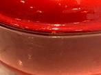 Le Creuset La Mama 29 cm Kersenrood, heel erg goed, Huis en Inrichting, Gietijzer, Ophalen of Verzenden, Zo goed als nieuw, Keramische plaat
