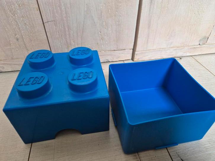 Blauwe Vintage/ RETRO lunchbox, Diversen, Schoolbenodigdheden, Gebruikt, Ophalen