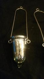 4 zilv.kl. klokvaasjes, Ophalen, Zo goed als nieuw