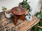 Houtsnijwerk altaar tafeltje India teak of voor planten, Ophalen of Verzenden