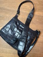 Vintage Mulberry Croc leather Schoudertas Krokodillenleer, Overige merken, Gebruikt, Verzenden, Zwart