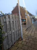 Houten Tuinhek..8 meter met 2 deuren., Ophalen of Verzenden, Gebruikt, Hout