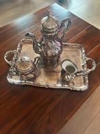 Verzilverd koffie/thee servies € 150,00, Antiek en Kunst, Ophalen