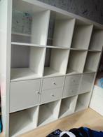 Kallax kast 16 vakken hoogglans wit, Ophalen, Gebruikt, 100 tot 150 cm, 100 tot 150 cm