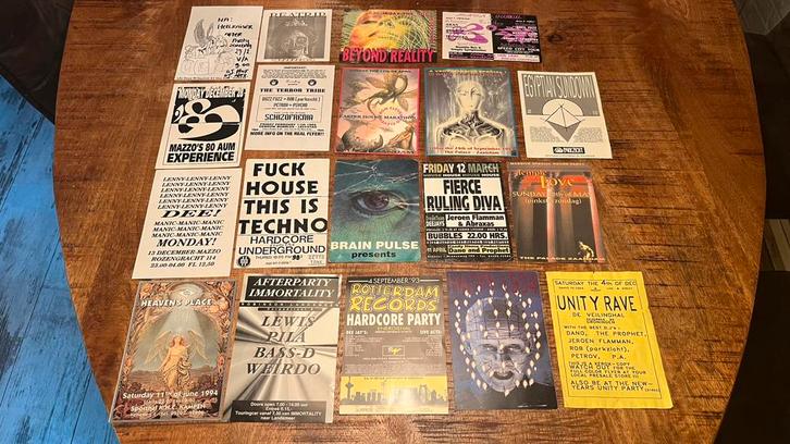 Thunderdome Gabber Flyers id&t Jaren '90 hardcore rave, Verzamelen, Posters, Gebruikt, Muziek, A4 of kleiner, Rechthoekig Staand