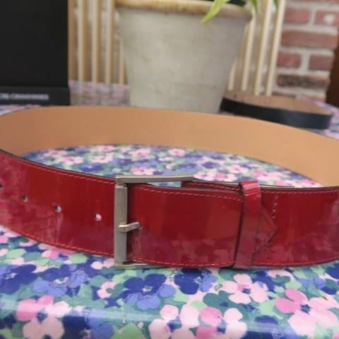 Riem leder roodlak Angelo de Lombardi - leng 98 cm - br 5 cm, Kleding | Dames, Riemen en Ceinturen, Angelo de Lombardi, 5 cm of meer