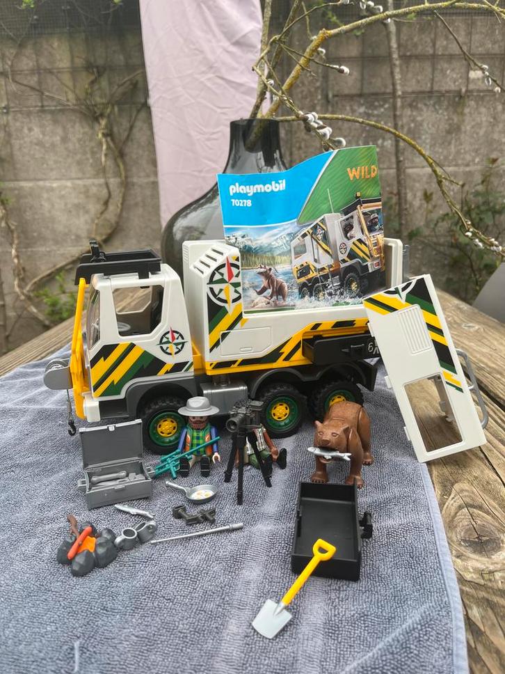 Playmobil Wild Life 70278 Expeditieset met Truck en Beer, Kinderen en Baby's, Speelgoed | Overig, Zo goed als nieuw, Jongen of Meisje
