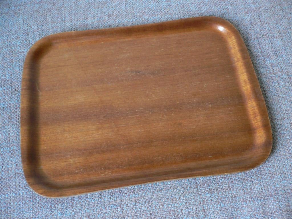 Svens Krona vintage dienblad plywood jaren ’60, Ophalen of Verzenden, Gebruikt, Rechthoekig, Hout