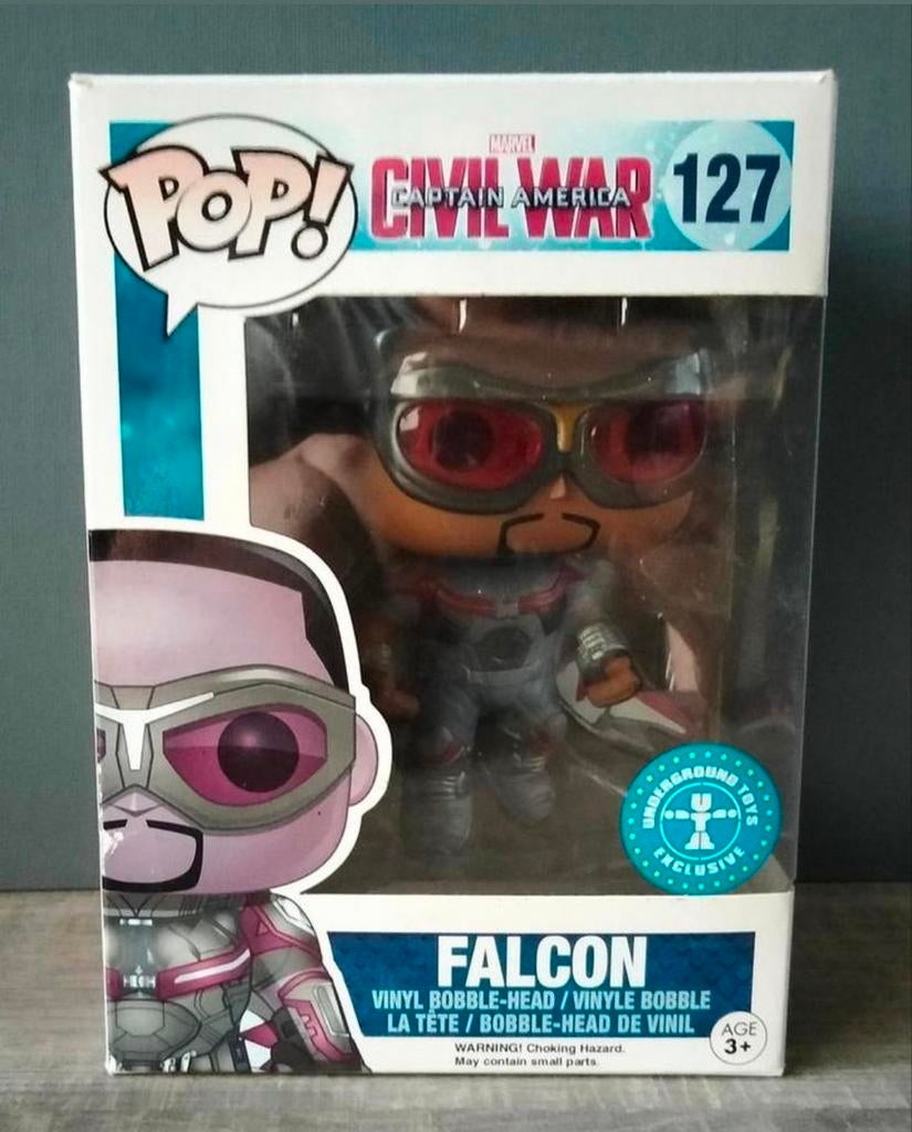 127 Falcon Marvel Civil War Funko Pop, Ophalen of Verzenden, Zo goed als nieuw