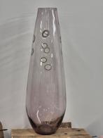 Vaas met gaten wel waterdicht ;-) Paars glas 40 cm hoog, Overige kleuren, Ophalen of Verzenden, Minder dan 50 cm, Glas