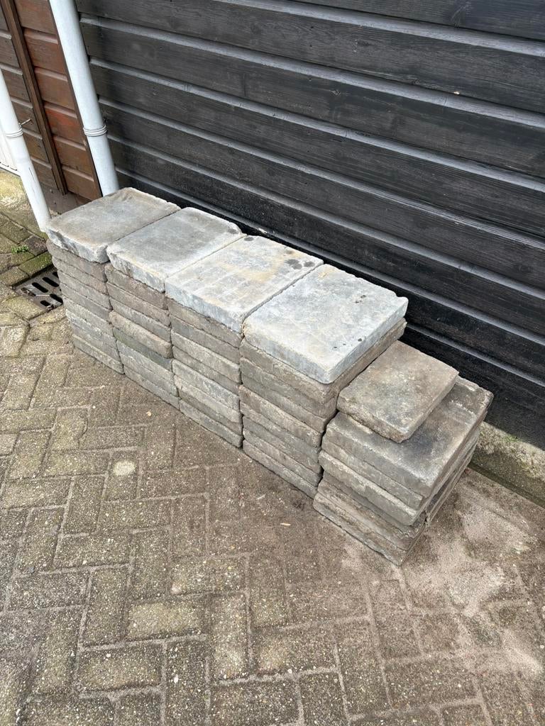 Abbeystones grijs 30x40x6cm, Tuin en Terras, Tegels en Klinkers, Ophalen, Gebruikt, 5 tot 10 m², Beton