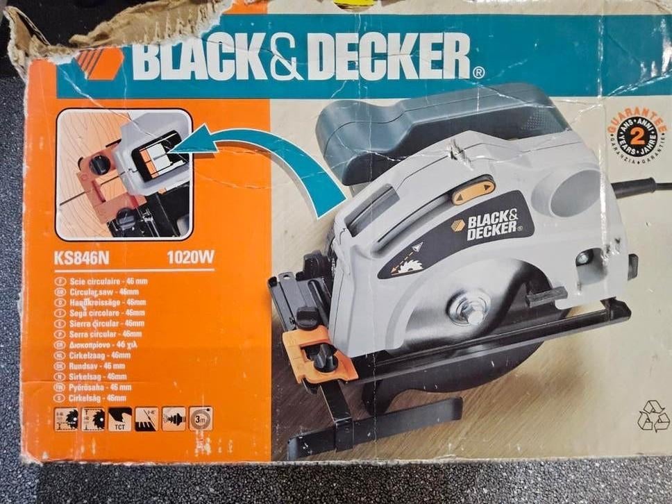 Black&Decker KN846N Cirkelzaag 1020w, Ophalen