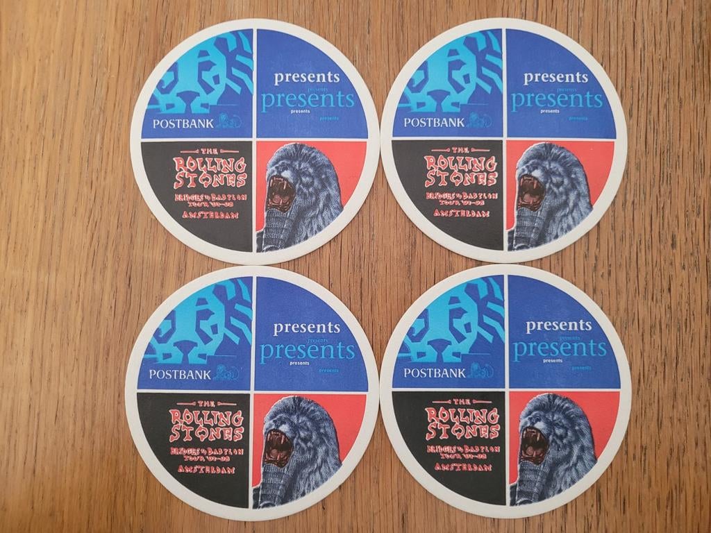 Rolling Stones - Bridges to Babylon tour 97-98 bierviltjes, Ophalen of Verzenden, Nieuw, Overige typen