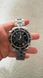 Rodania R18012 Herenhorloge - Zilver/Zwart, Swiss Movement, Overige merken, Staal, Polshorloge, Ophalen of Verzenden