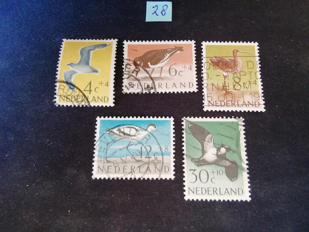 NEDERLAND ZOMERZEGELS VOGELS SERIE NR 752/756 GESTEMPELD, Postzegels en Munten, Postzegels | Nederland, Ophalen of Verzenden, Na 1940