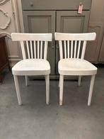 Brocante houten stoelen, Huis en Inrichting, Stoelen, Ophalen, Studio Larilo, Twee, Wit