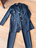 Studio Anneloes travelstof broek met gouden knopen, Kleding | Dames, Broeken en Pantalons, Maat 38/40 (M), Zwart, Ophalen of Verzenden