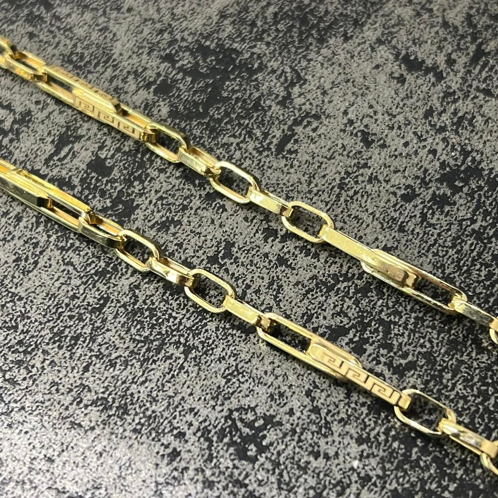 14k gouden ketting monte carlo versace schakel, Sieraden, Tassen en Uiterlijk, Kettingen, Ophalen of Verzenden, Zo goed als nieuw