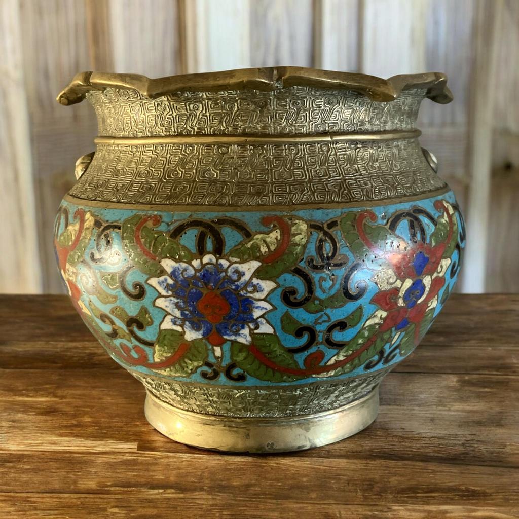 Antieke Cloisonné Kom/Jardinière - Japan/China, Ophalen of Verzenden