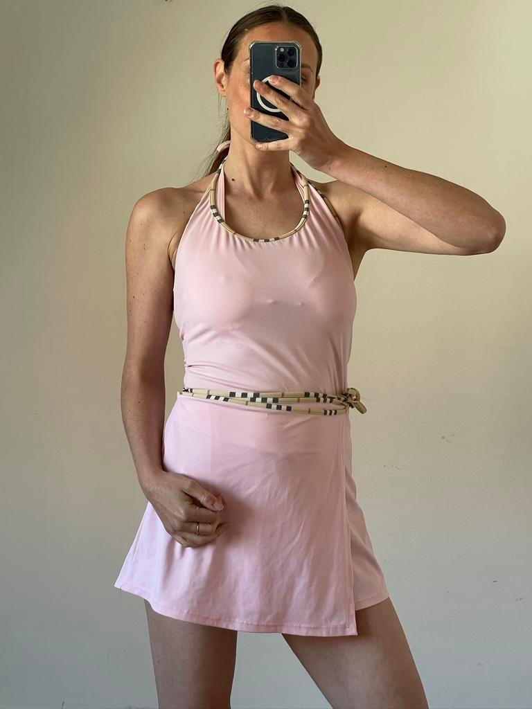 Auth. Burberry bikini set vintage y2k, vierdelig, Ophalen of Verzenden, Gedragen, Roze, Bikini