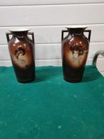 vazen bruin met vrouwen afbeelding 1950, Ophalen of Verzenden, 'T Olde Gre-j, Info@toldegrej.nl, Endepoelstraat 20f Didam