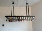 Eettafel lamp -  hanglamp van flessen - Industriële stijl, Ophalen, Overige materialen, Zo goed als nieuw, 75 cm of meer