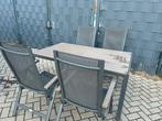 Bois Le Duc Tuinset met 4 stoelen, 4 zitplaatsen, Gebruikt, Eettafel, Aluminium