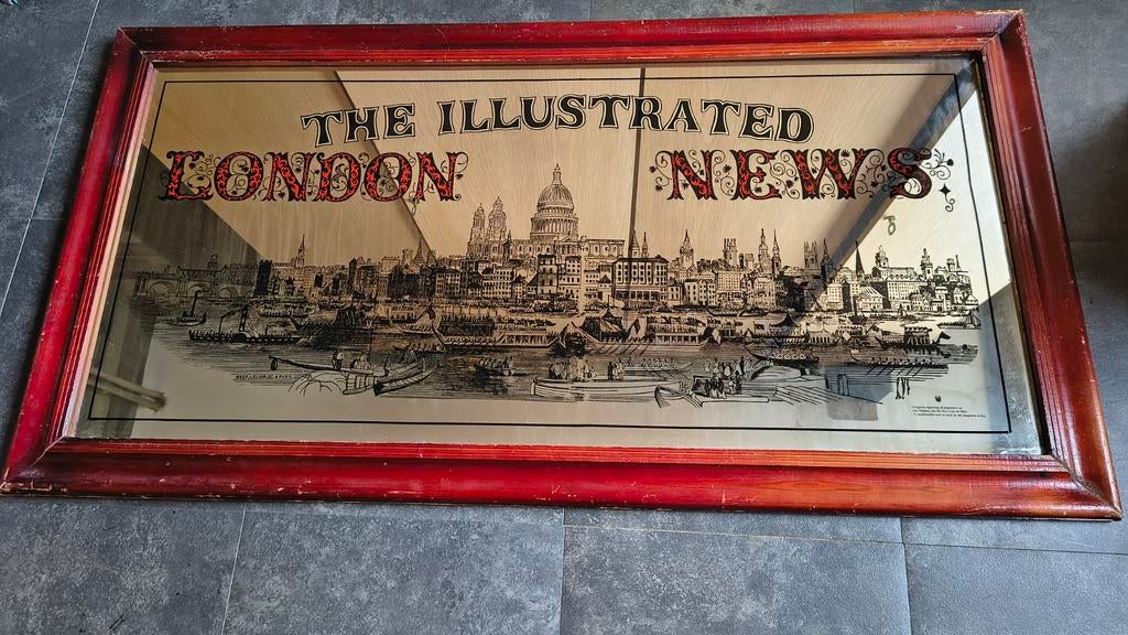 Antieke spiegel 'The Illustrated London News', Ophalen