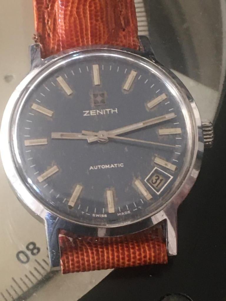 Zenith polshorloge - model Surf, Sieraden, Tassen en Uiterlijk, Horloges | Antiek, Overige merken, Staal, Met bandje, Polshorloge