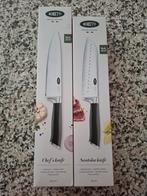Boretti Chef's knife & Santoku knife, Ophalen of Verzenden, Nieuw, Rvs of Chroom