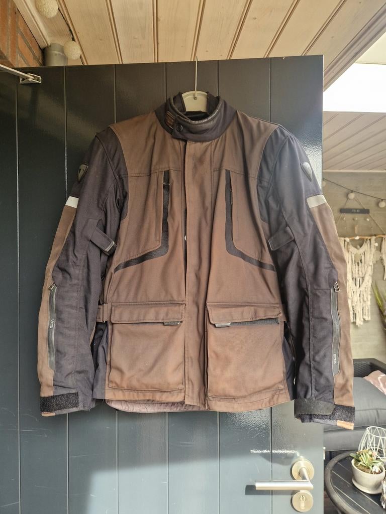 Heren motorjas maat L merk Revit., Ophalen, Tweedehands, Heren, Jas | textiel