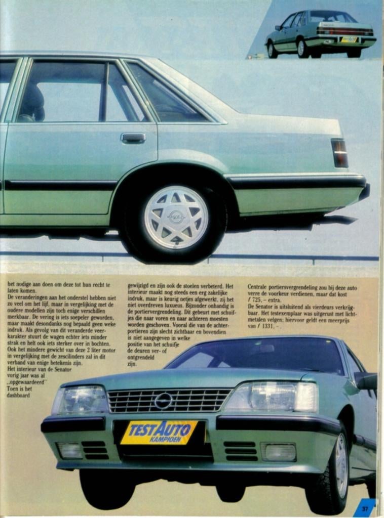 Autokampioen test Opel Senator 2.0 E Augustus 1983, Ophalen of Verzenden, Gelezen, Opel