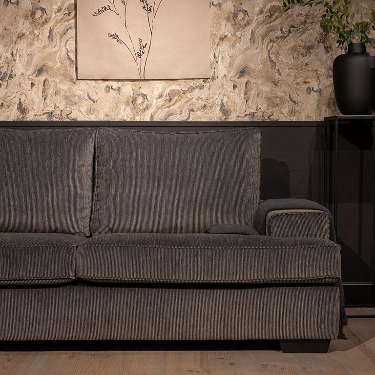 Hoekbank Brandon UrbanSofa grijs ribstof showmodel!, Huis en Inrichting, Banken | Bankstellen, 250 tot 300 cm, Hoekbank, Nieuw